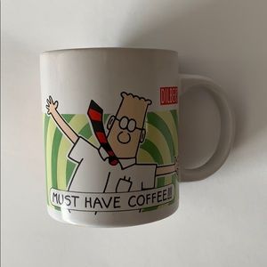 Dilbert Must Have Coffee !!! Funny Mug Cartoon cup RARE HTF